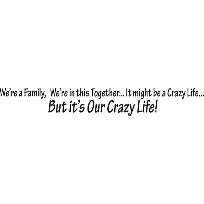 Were A Family Vinyl Wall Art Quote (BlackMaterials VinylTransfers to wall in minutesEasy to apply, removeApplication instructions includedDimensions 5 inches high x 36 inches wide  )