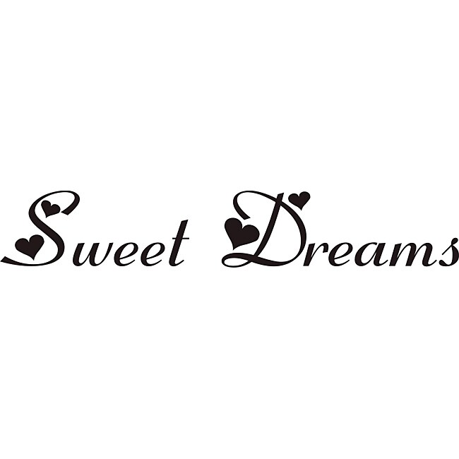 Sweet Dreams Vinyl Wall Art Quote (BlackMaterials VinylTransfers to wall in minutesEasy to apply, removeApplication instructions includedDimensions 6.1 inches high x 36 inches wide  )
