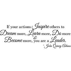 Wall Quote "Inspire Others..." Motivational Sticker Leader Decal Decor Transfer 