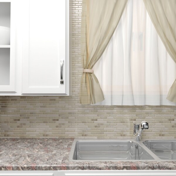 SomerTile 11.75x12-inch Reflections Piano Sahara Glass and Stone Mosaic Wall Tile (Case of 10)