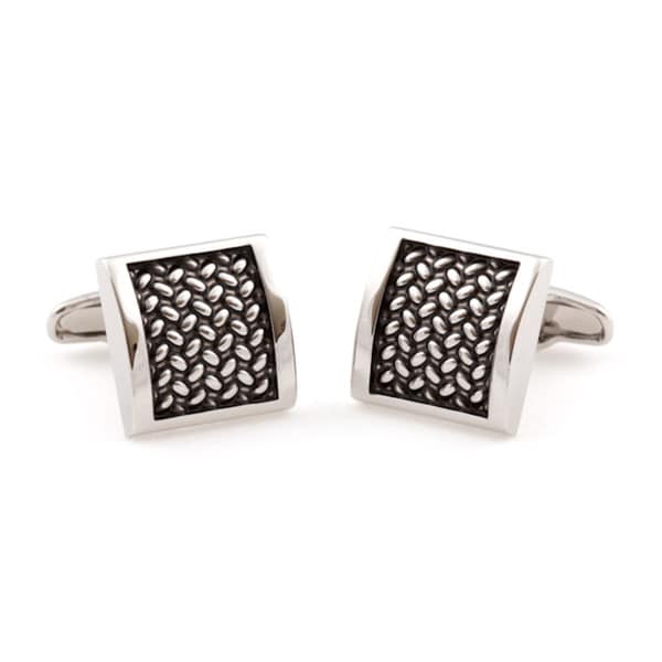 Cuff Daddy Silvertone SOHO Tactile Cuff Links Cuff Daddy Cuff Links