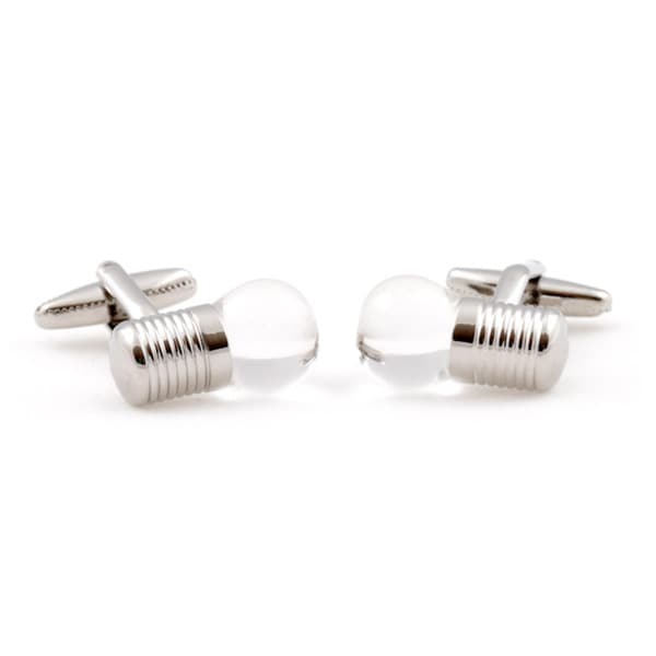 Cuff Daddy Silvertone Lightbulb Cuff Links Cuff Daddy Cuff Links