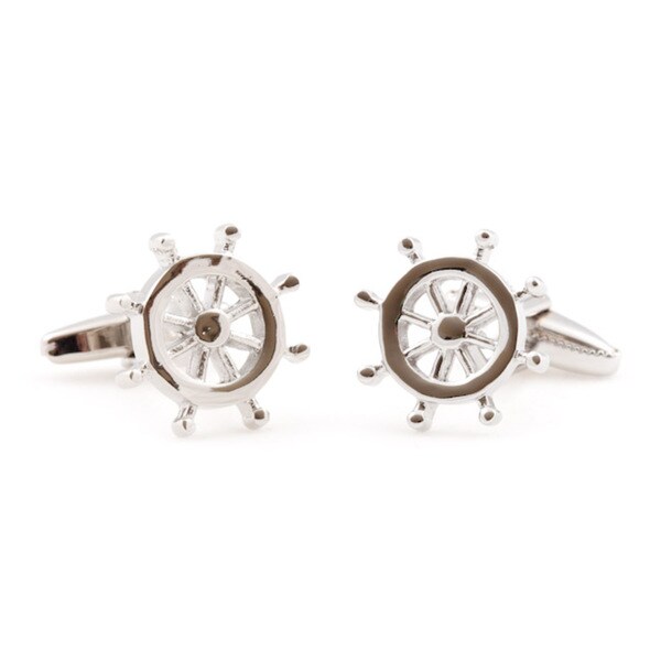 Cuff Daddy Silvertone Sea Lovers Cuff Links