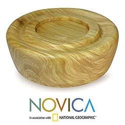 Prima Vera Wood 'Imagination' Serving Bowl (Medium) (Guatemala) Novica Serving Pieces