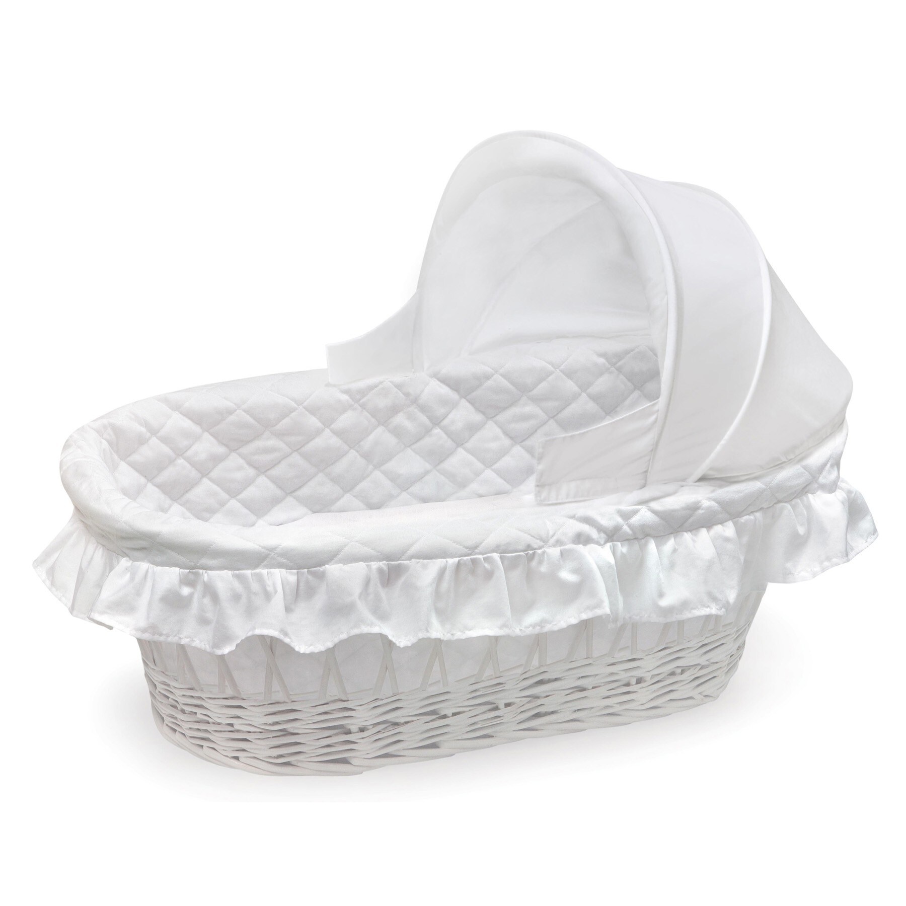 all white moses basket