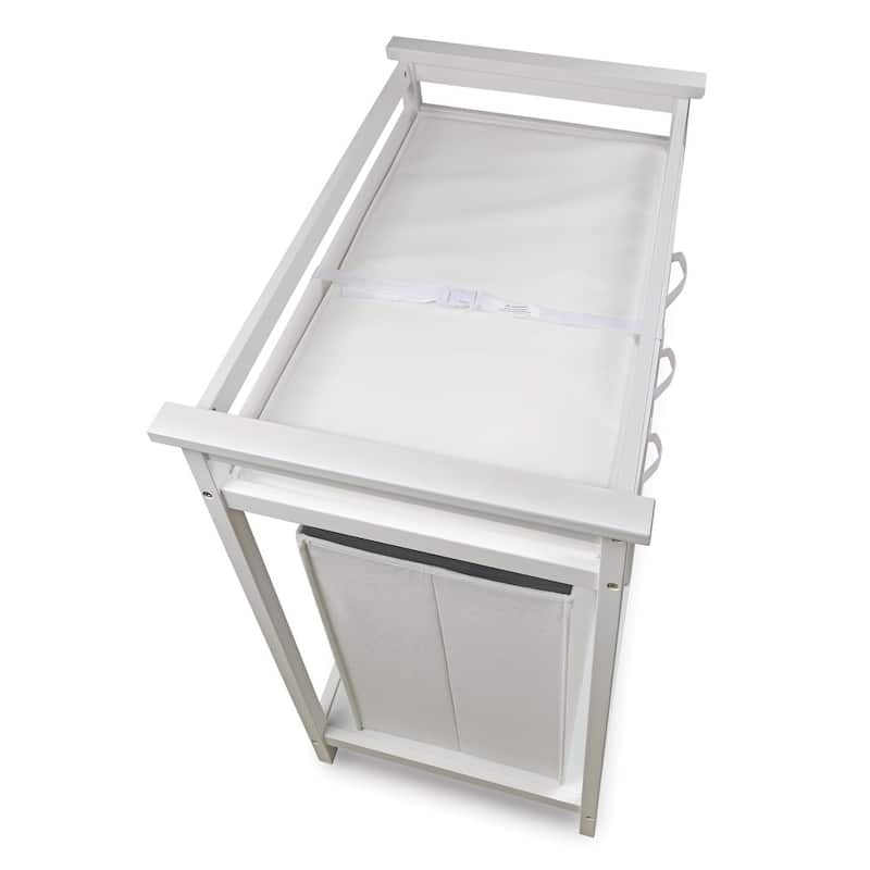 Modern Baby Changing Table with Hamper and 3 Baskets