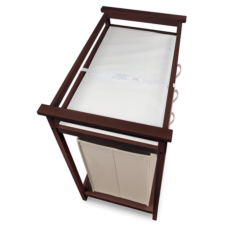 Modern Baby Changing Table with Hamper and 3 Baskets