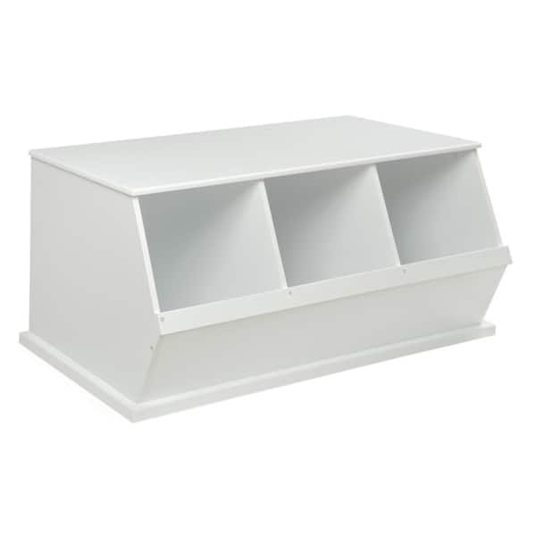 Shop Three Bin Stackable Storage Cubby Free Shipping Today