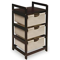 Shop Espresso 3 Drawer Storage Unit Free Shipping Today