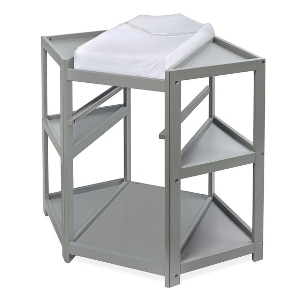 white changing table with hamper