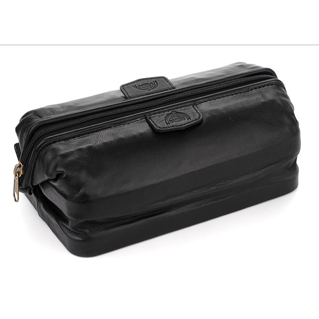 Buxton Leather Original Toiletry Bag - Free Shipping Today - Overstock ...