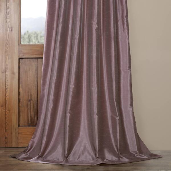Shop Eff Smoky Plum Vintage Faux Dupioni Silk Curtain Panel Free