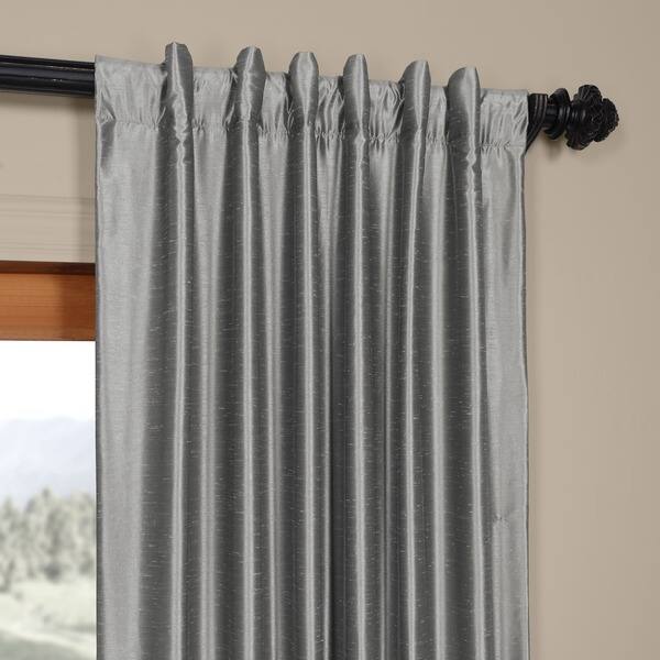 Shop Exclusive Fabrics Storm Grey Vintage Faux Textured Dupioni