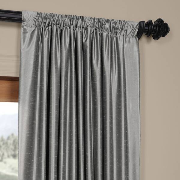 Shop Exclusive Fabrics Storm Grey Vintage Faux Textured Dupioni