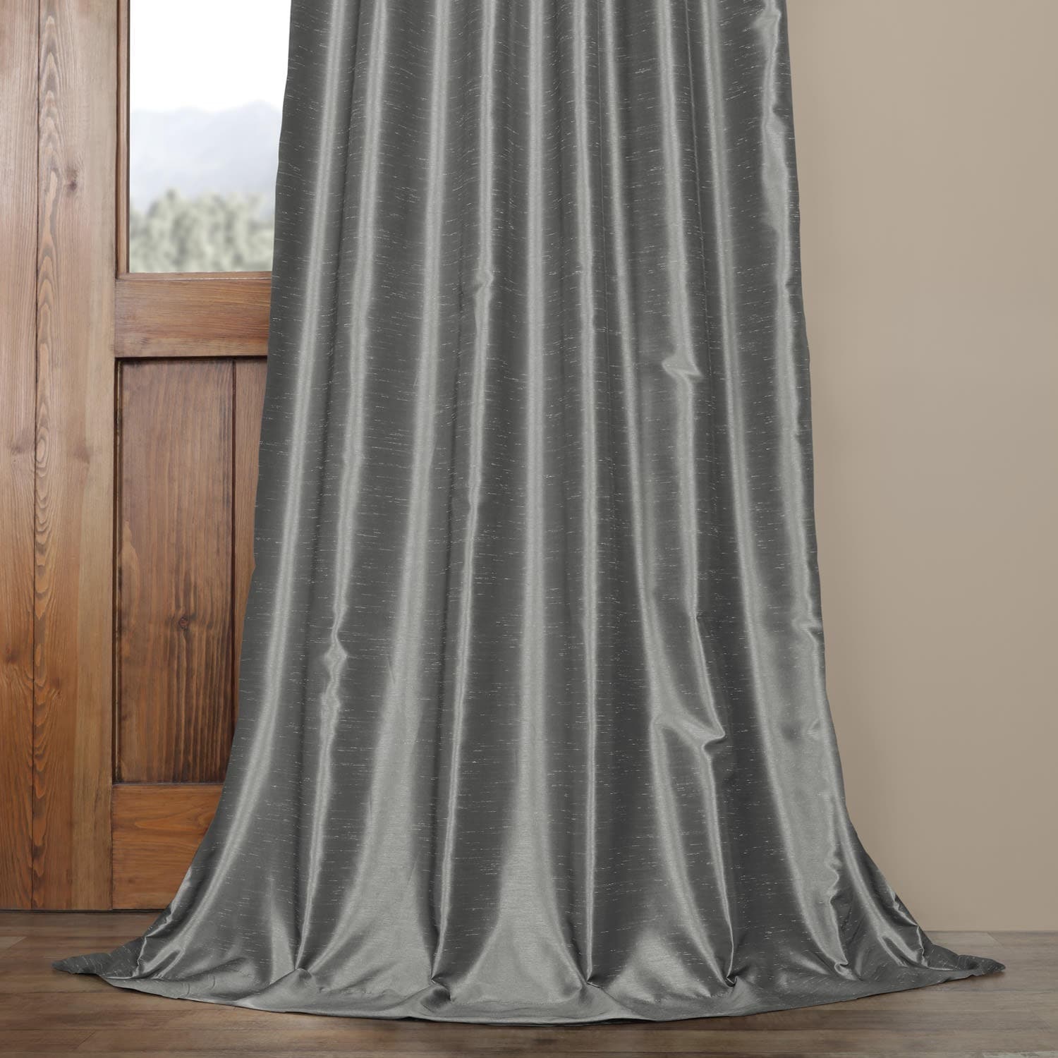 Novara Harlequin Silver Grey Faux Silk Jacquard 140cm wide Curtain Fabric