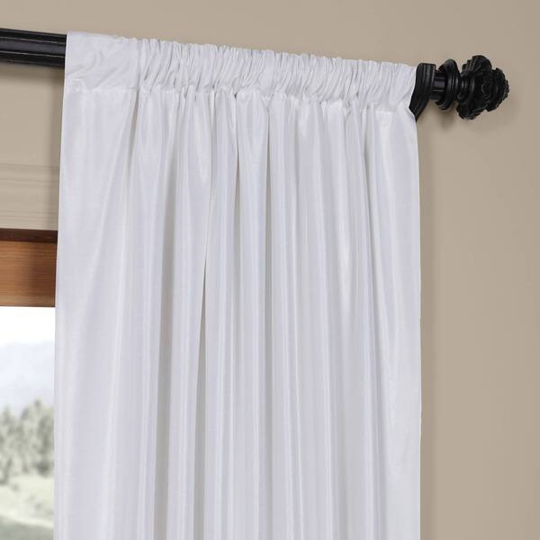Shop Ice White Vintage Faux Textured Dupioni Silk 108l Curtain
