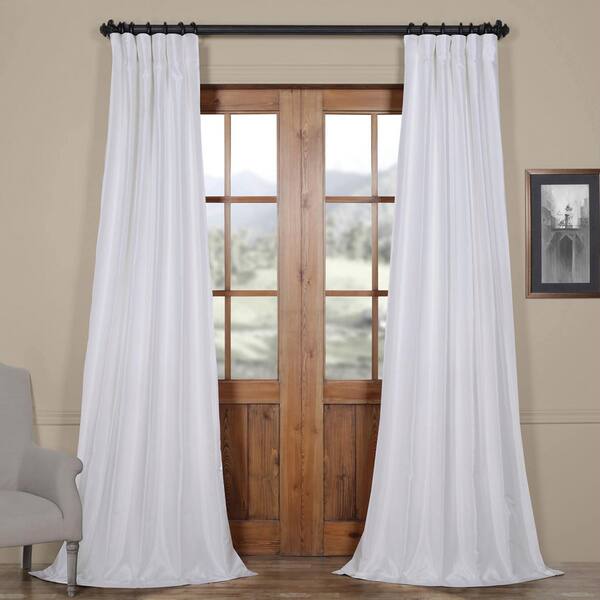 Shop Ice White Vintage Faux Textured Dupioni Silk 108l Curtain