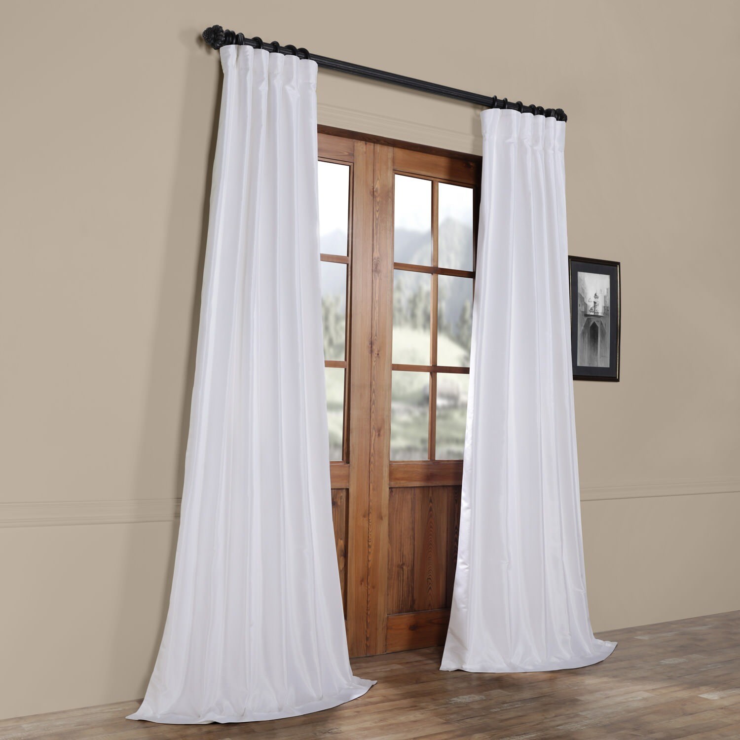Shop Ice White Vintage Faux Textured Dupioni Silk 108l Curtain