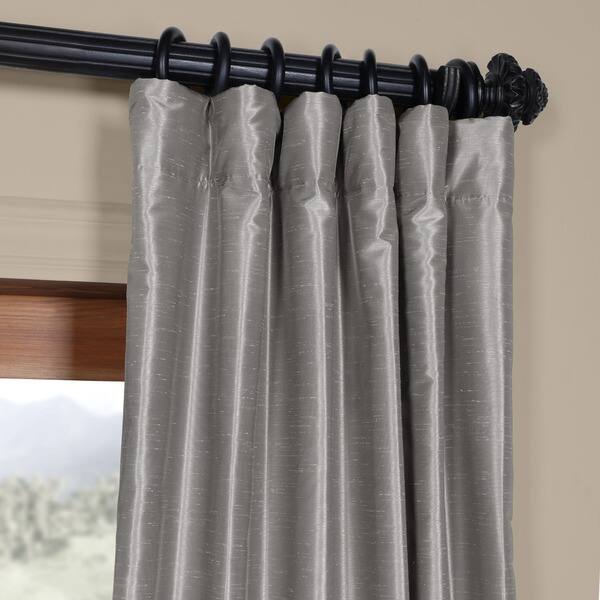 Shop Exclusive Fabrics Silver Vintage Faux Textured Dupioni Silk