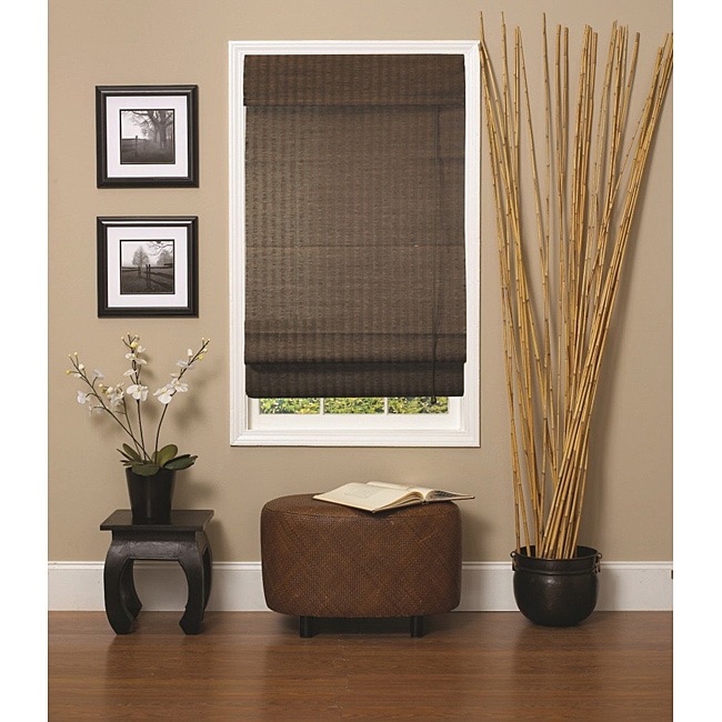 Natural Fiber Espresso Roman Shade (60 X 72)