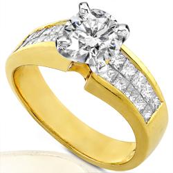 18k Yellow Gold 2ct TDW Diamond Engagement Ring (F G, I1 I2