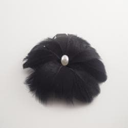 Black Feather Hair Clip. Opens flyout.