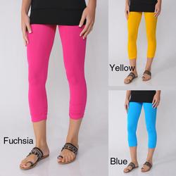 Juniors Ruched Capri Leggings