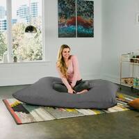 AJD Home Black Bean Bag Lounger Adult Size, Large Bean Bag Chair with  Filler Included, Big Bean Bag Chairs for Adults 