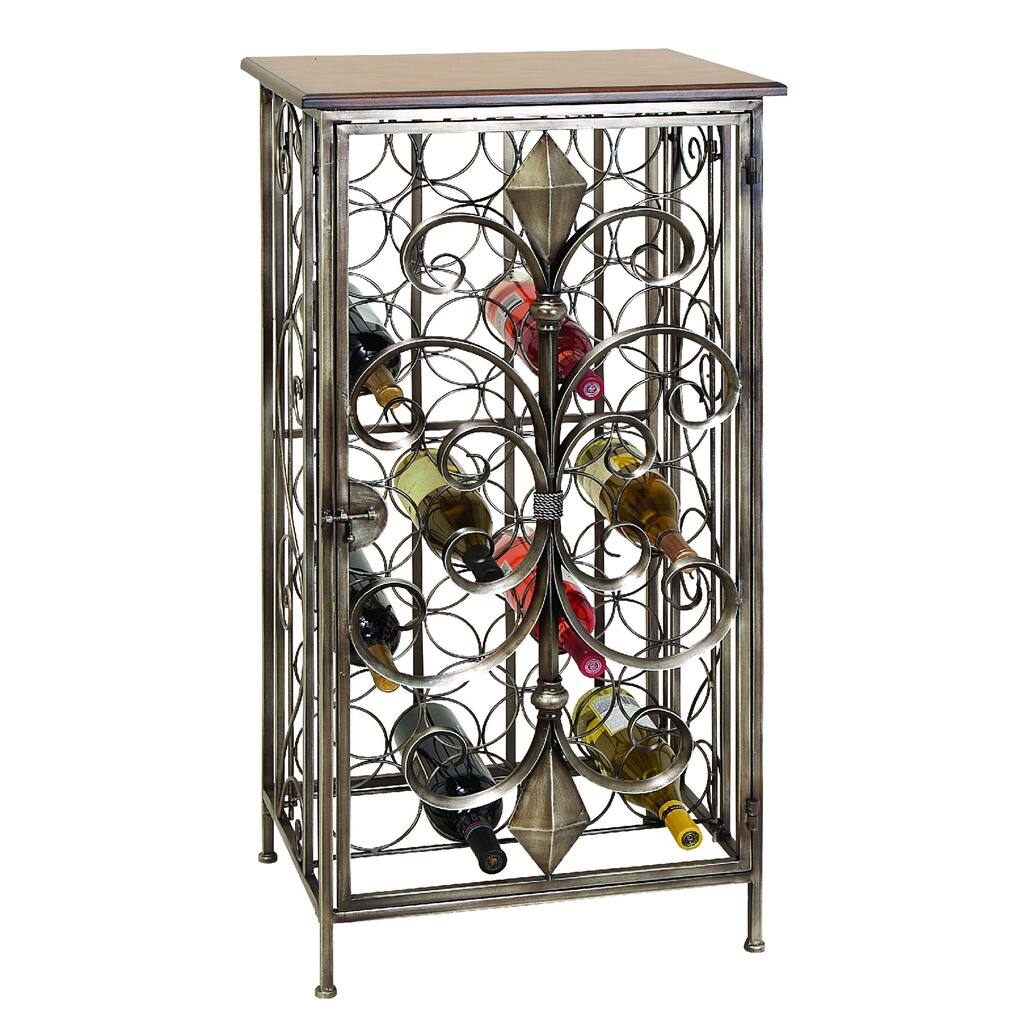 Casa Cortes Wrought Iron 32-bottle Wine Holder Rack