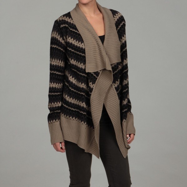 Razzle Dazzle Women's Taupe Patterned Shrug Free Shipping On Orders