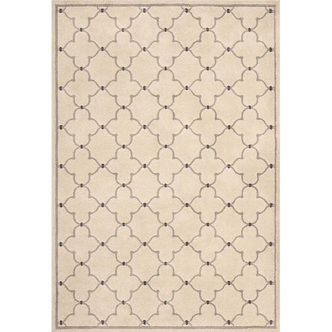 Miramar Ivory/ Grey Contemporary Area Rug (910 X 129)