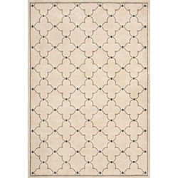 Miramar Ivory/ Grey Contemporary Area Rug - 9'10 x 12'9. Opens flyout.