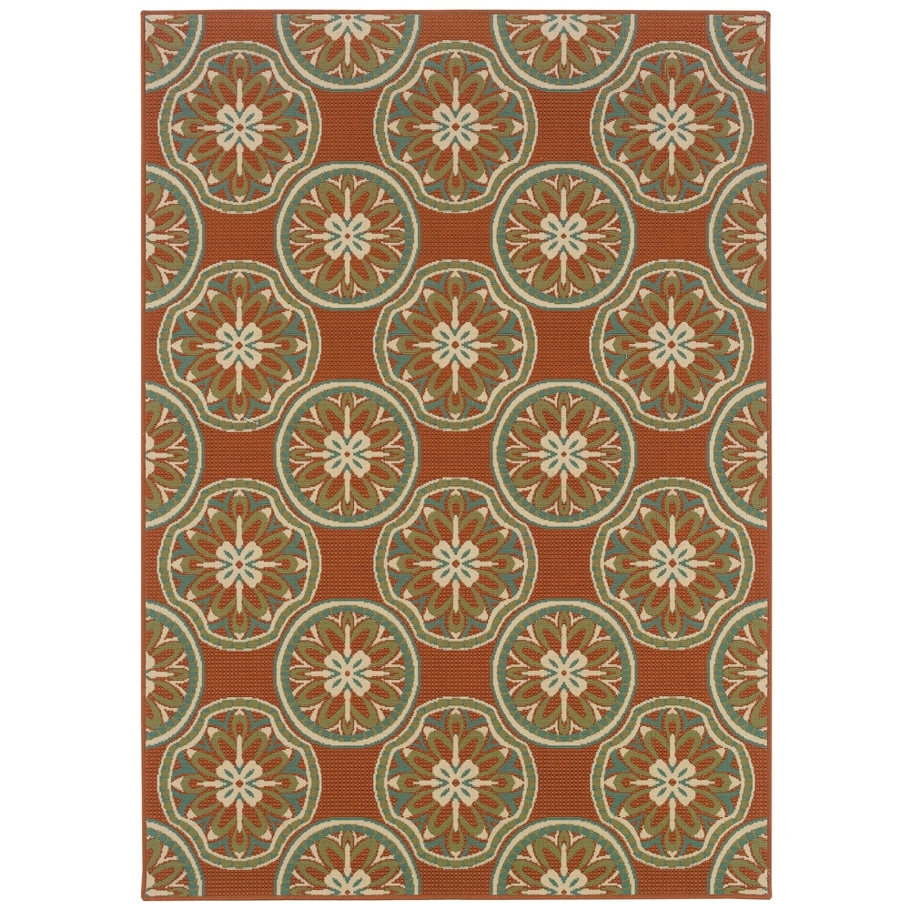 Vista Home Malta Floral Lattice Indoor-Outdoor Area Rug