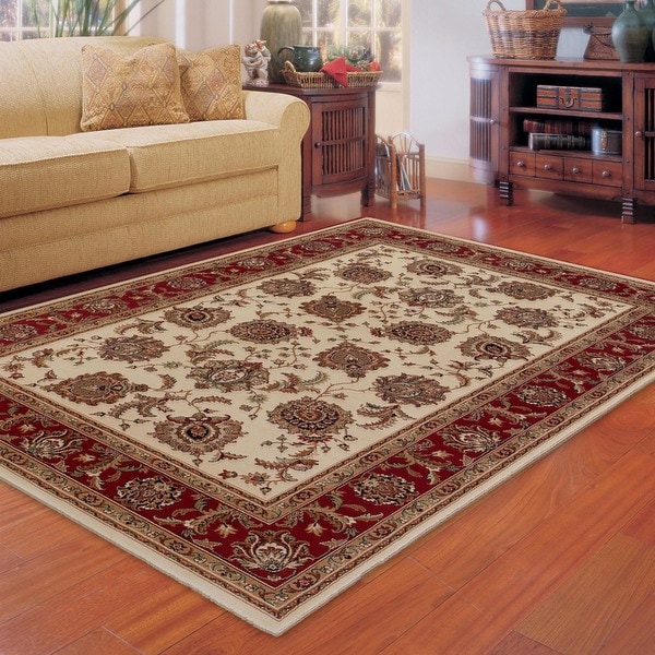 Astoria Ivory/ Red Traditional Area Rug (10' x 12'7) - Free Shipping ...