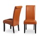 preview thumbnail 8 of 19, Milan Faux Leather Dining Chairs (Set of 2) worn brown
