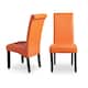 Milan Faux Leather Dining Chairs (Set of 2) - sunrise orange
