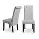preview thumbnail 6 of 19, Milan Faux Leather Dining Chairs (Set of 2) Cloud Grey