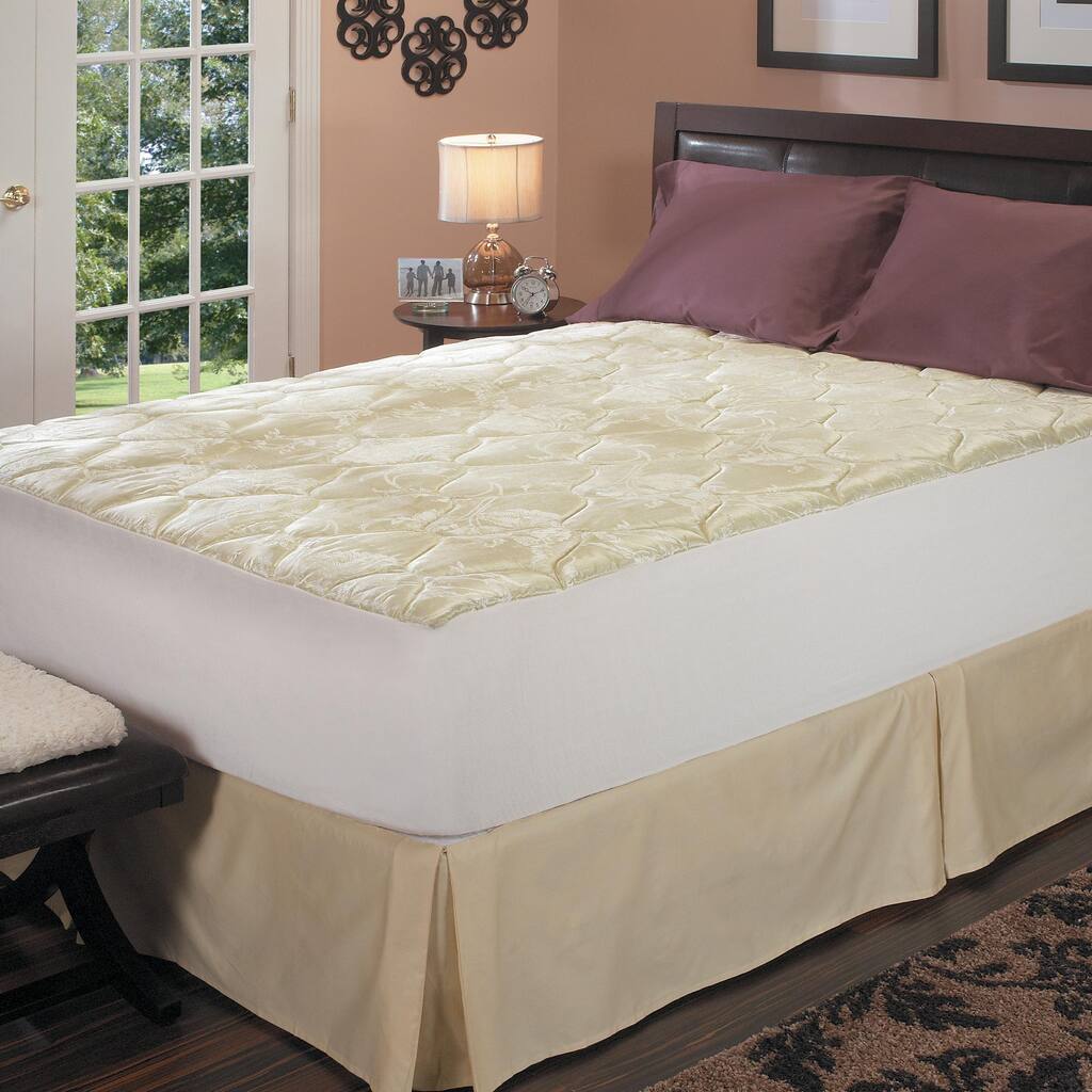 Latex Foam Core Pillow Top Queen/ King/ Cal-King-size Mattress Pad