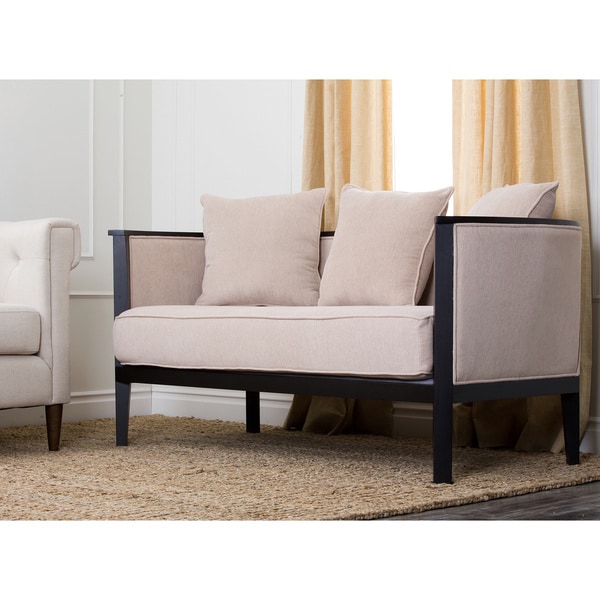 Shop Abbyson Solid Hardwood Loveseat On Sale Free Shipping