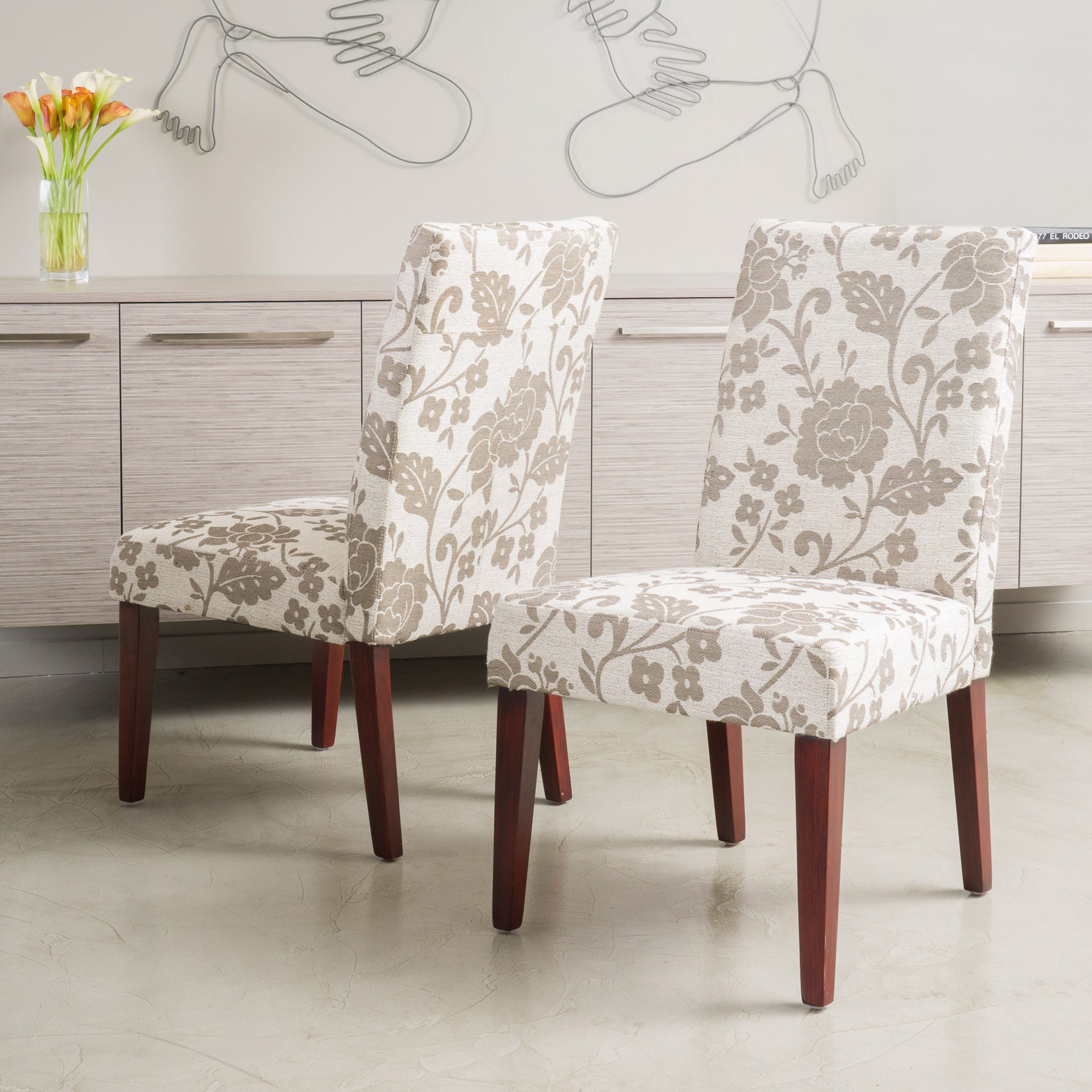 floral print dining chairs