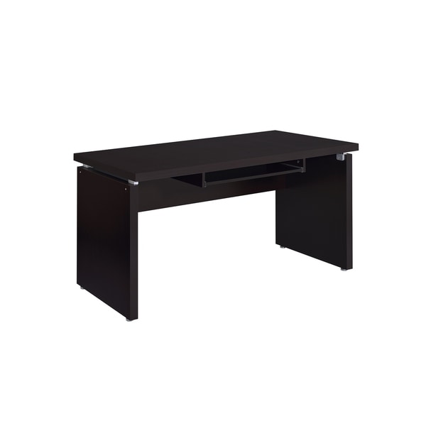Computer Desk With Keyboard Tray In Cuccino Free Shipping Computer Desk With Keyboard Tray In Cuccino