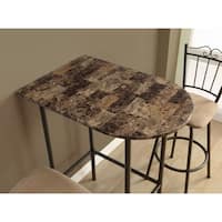 Cappuccino Marble 24x36-inch Spacesaver Bar Table
