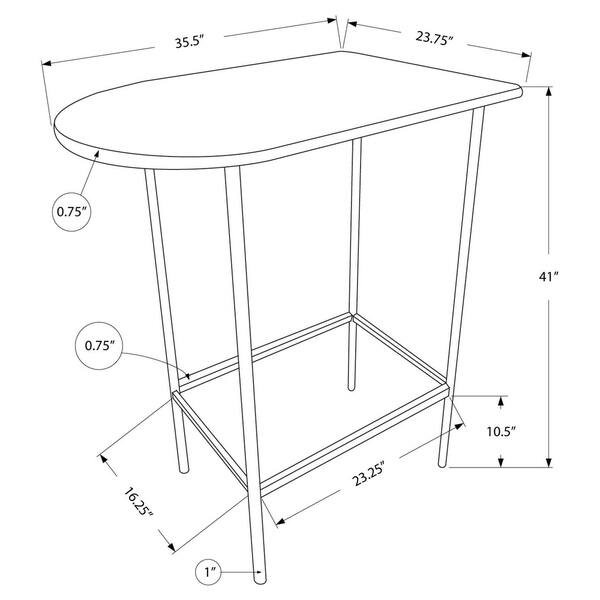 Home Bar, Bar Table, Bar Height, Pub, 36" Rectangular, Small, Kitchen