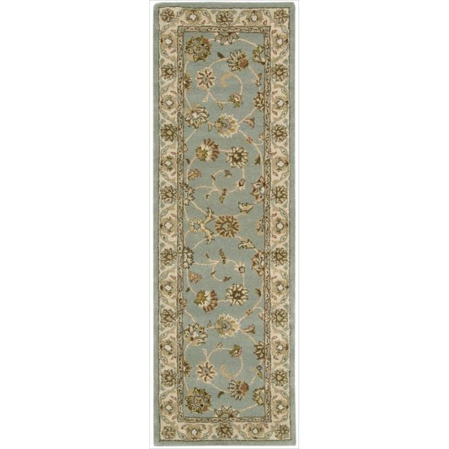 Nourison Hand tufted Caspian Blue Wool Rug (23 X 76)