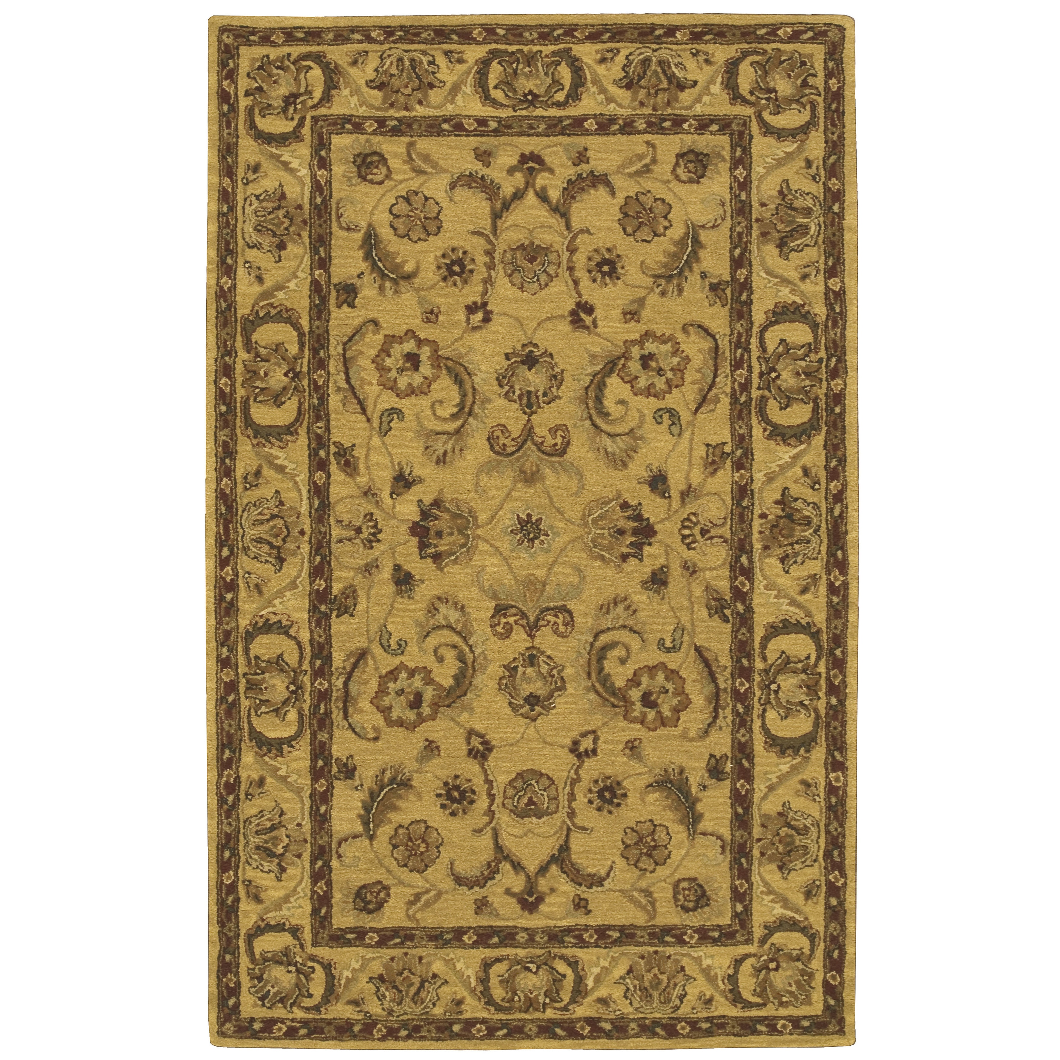 Nourison Hand tufted Caspian Gold Wool Rug (26 X 4)