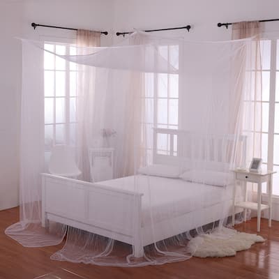 Palace 4-Post Sheer Panel Bed Canopy
