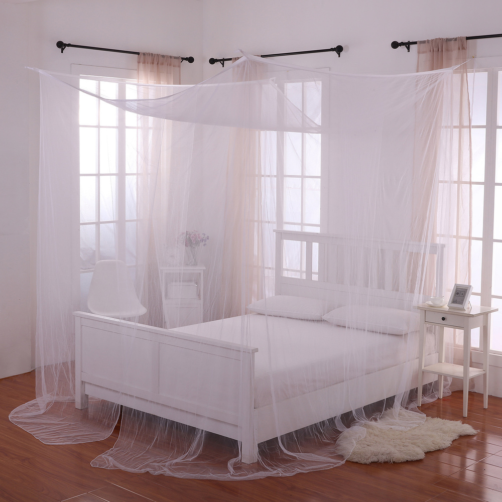 Palace 4-Post Sheer Panel Bed Canopy