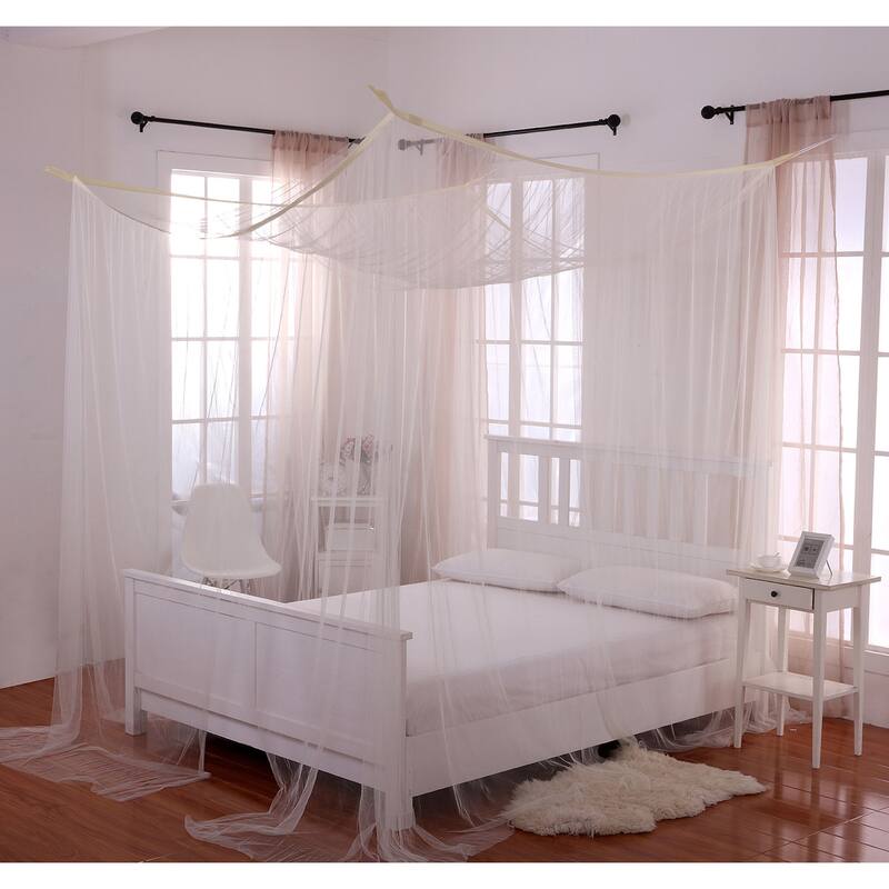 Palace 4-Post Sheer Panel Bed Canopy