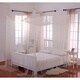 preview thumbnail 4 of 4, Palace 4-Post Sheer Panel Bed Canopy ecru