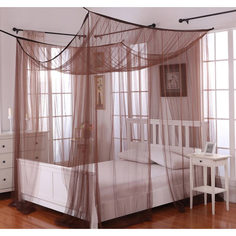 Palace 4-Post Sheer Panel Bed Canopy